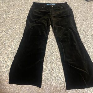 Escada black velvet flare jeans